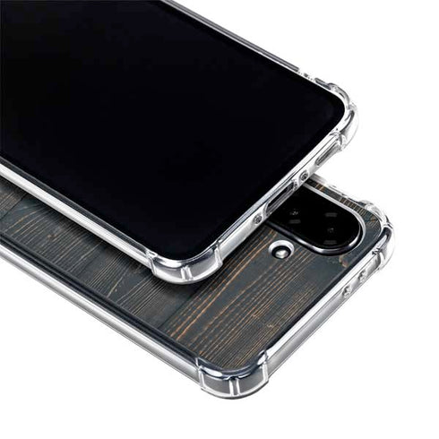 Black Painted Wood Galaxy A36 5G Clear Case