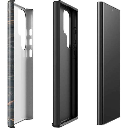 Black Painted Wood Galaxy S23 Ultra Pro Case