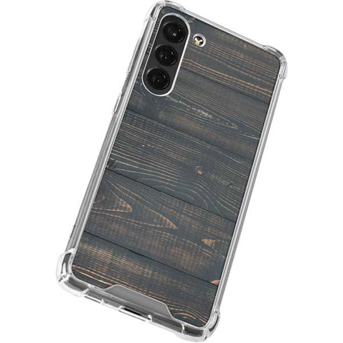 Black Painted Wood Galaxy S24 FE Clear Case