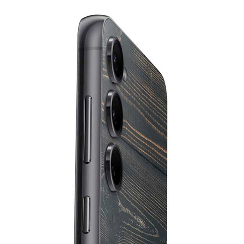 Black Painted Wood Galaxy S25 Plus Skin