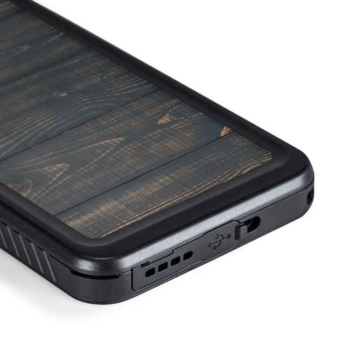Black Painted Wood Galaxy S24 Plus Waterproof Case
