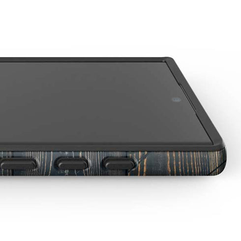 Black Painted Wood Galaxy S25 Ultra Impact Case