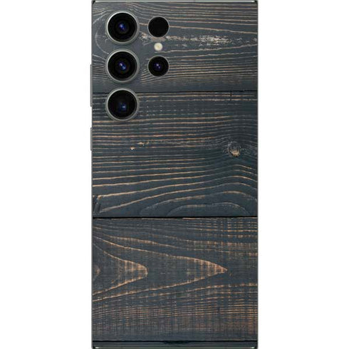 Black Painted Wood Galaxy S24 Ultra Skin