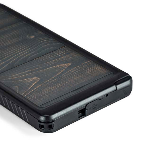 Black Painted Wood Galaxy S24 Ultra Waterproof Case