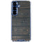 Black Painted Wood Galaxy S25 Plus Clear Case