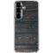 Black Painted Wood Galaxy S26 Plus Clear Case