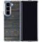 Black Painted Wood Galaxy Z Fold5 5G Clear Case