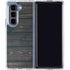 Black Painted Wood Galaxy Z Fold5 5G Clear Case