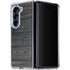 Black Painted Wood Galaxy Z Fold5 5G Clear Case