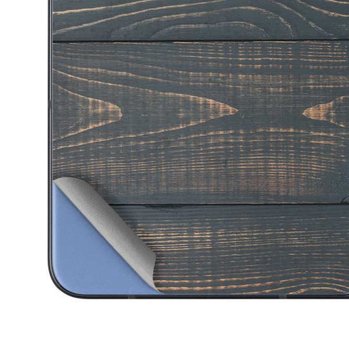 Black Painted Wood Galaxy Z Fold5 5G Skin