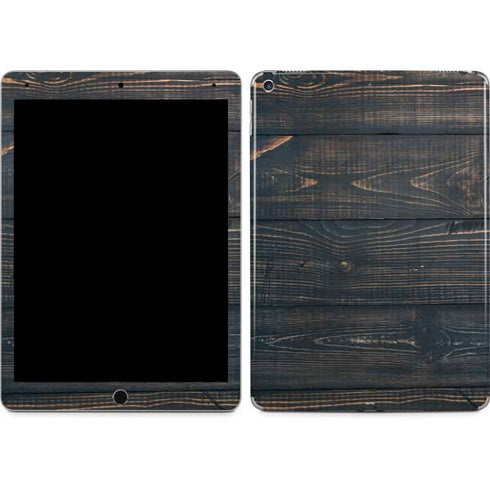 Black Painted Wood iPad Skins