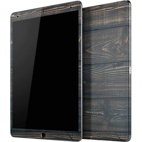 Black Painted Wood iPad Skins