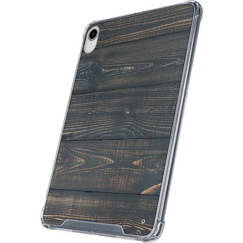 Black Painted Wood iPad 11th Gen (2025) Clear Case