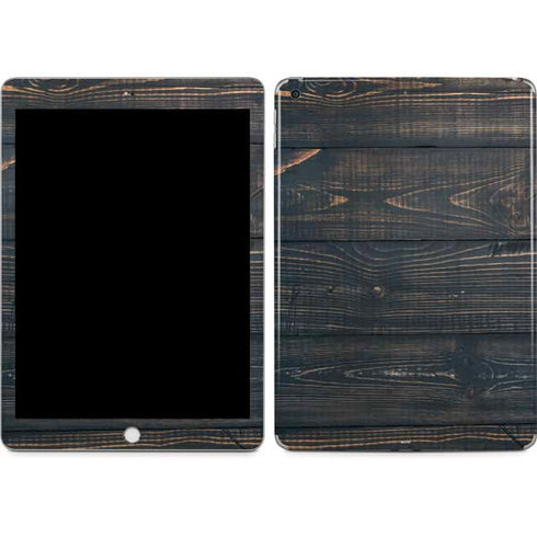 Black Painted Wood Apple iPad Skin