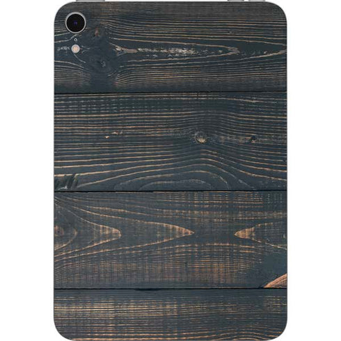 Black Painted Wood Apple iPad Mini Skin