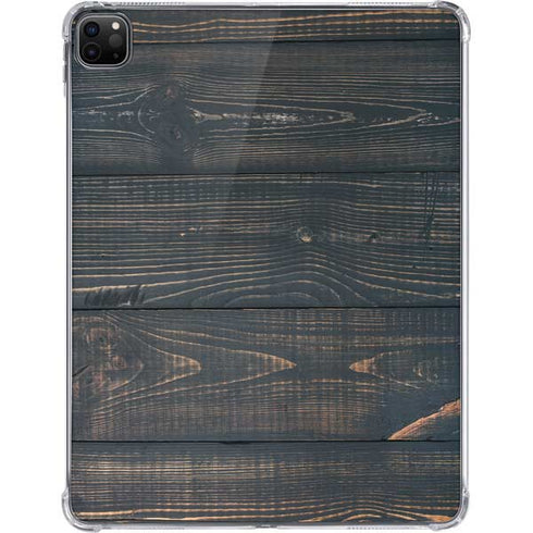 Black Painted Wood iPad Pro 11in (2024) Clear Case