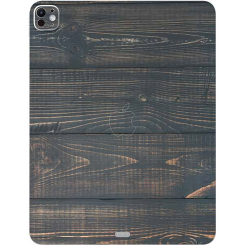 Black Painted Wood iPad Pro 13in M4 (2024) Skin