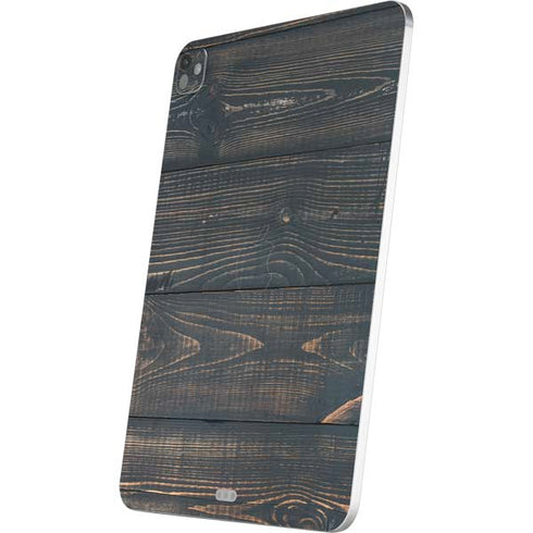 Black Painted Wood iPad Pro 13in M4 (2024) Skin