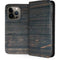 Black Painted Wood iPhone 13 Pro Folio Case