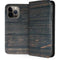 Black Painted Wood iPhone 13 Pro Max Folio Case