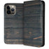 Black Painted Wood iPhone 13 Pro Max Folio Case