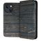 Black Painted Wood iPhone 14 Plus Folio Case