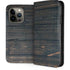 Black Painted Wood iPhone 14 Pro Folio Case