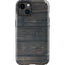 Black Painted Wood iPhone 15 Impact Case