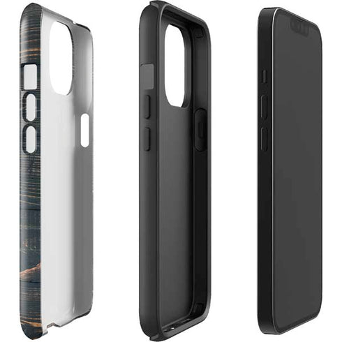 Black Painted Wood iPhone 15 Impact Case