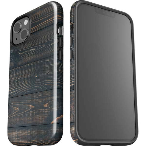 Black Painted Wood iPhone 15 Impact Case