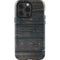 Black Painted Wood iPhone 15 Pro Impact Case