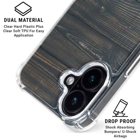 Black Painted Wood iPhone 16 MagSafe Case
