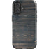 Black Painted Wood iPhone 16 Plus Impact Case
