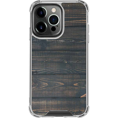 Black Painted Wood iPhone 16 Pro Max Clear Case