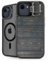 Black Painted Wood iPhone 16e Kickstand Case
