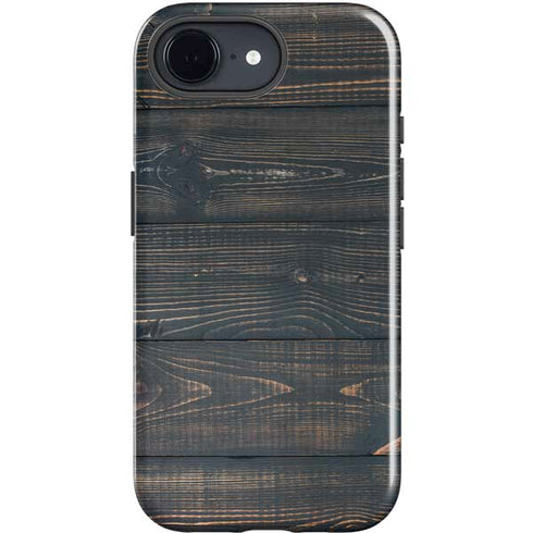 Black Painted Wood iPhone 16e Impact Case