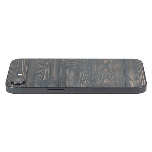 Black Painted Wood iPhone 16e Skin