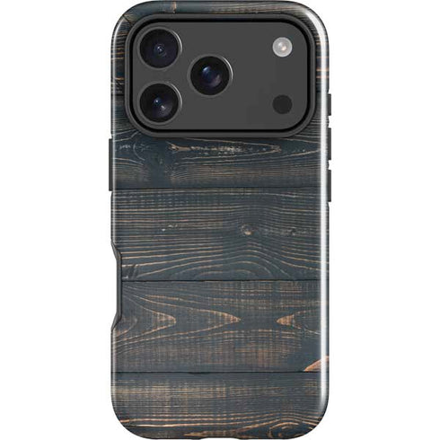 Black Painted Wood iPhone 18 Pro Impact Case
