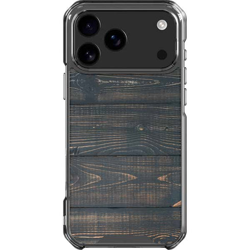 Black Painted Wood iPhone 18 Pro Max Clear Case