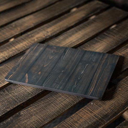 Black Painted Wood Apple MacBook Air Skin
