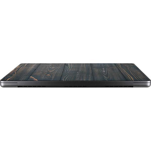 Black Painted Wood Apple MacBook Pro 14-inch Skin