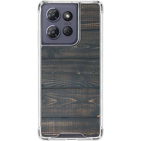 Black Painted Wood Moto G Stylus 5G (2025) Clear Case