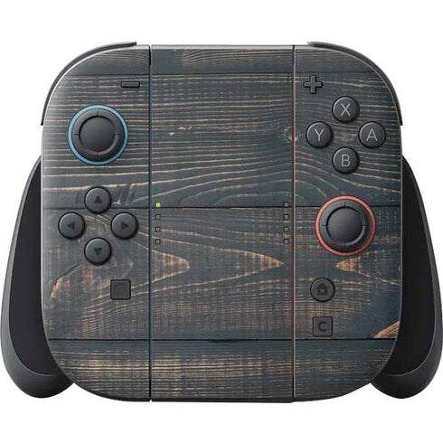 Black Painted Wood Nintendo Skins