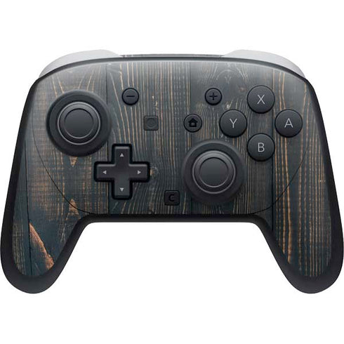 Black Painted Wood Nintendo Skins