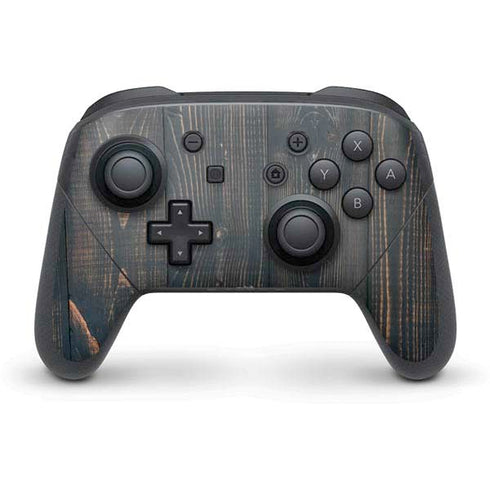 Black Painted Wood Nintendo Skins