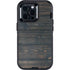 Black Painted Wood Otterbox Defender iPhone Skin
