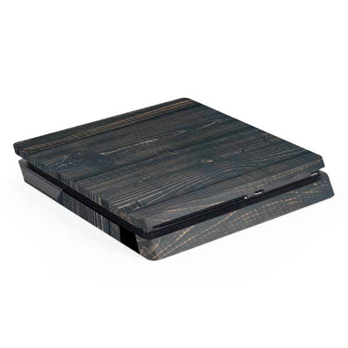 Black Painted Wood PlayStation PS4 Skins