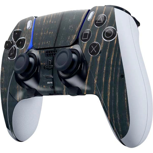 Black Painted Wood PS5 DualSense Edge Pro Controller Skin
