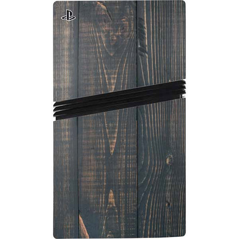 Black Painted Wood PS5 Pro Disk Bundle Skin