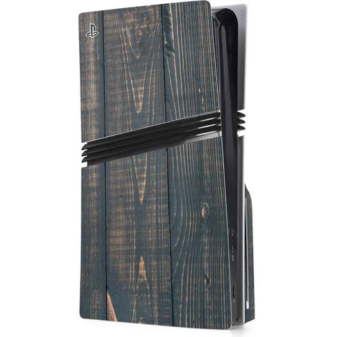 Black Painted Wood PS5 Pro Disk Console Skin